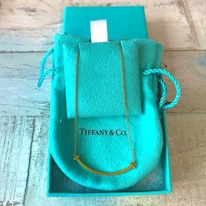 Tiffany & Co Gold Smile pendant necklace- Authentic